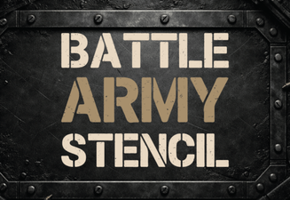 Battle Stencil Fonts: Designing Bold Military Graphics