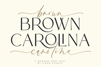 Brown Carolina Duo: a Creative Duo-Font Design Guide