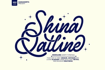 Shina Qatline Font: Modern Arabic Typography Designs
